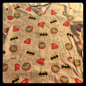 Justice League scrub top